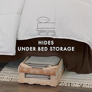 Linen Market Bed Skirt - Ultra Soft Microfiber - Easy Fit with 14 Inch Tailored Drop - Hotel Quality, Shrinkage & Fade Resistant - Bed Cover - King Bed Set - Bedroom Décor - (King, Chocolate) Linen Market Bed Skirt Ultra Soft Microfiber Easy Fit with 14 Inch Tailored Drop Hotel Quality Shrinkage Fade Resistant Bed Cover King Bed Set Bedroom Decor King Chocolate