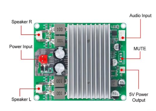 Image of VIRE-2C150 V1.0 | 150W*2 Dual Channel Pure Rear Stage Digital Amplifier Board TPA3221 Class D | DC 12V-24V Power | High Power Subwoofer AMP for DIY Speaker, Car Audio, Home Theater, Robotics