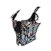 Jutrisujo Corset for Women Bustier Top Vintage Renaissance Lace up Waist Trim medieval Fashion Black 4XL