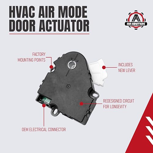 Image of HVAC Heater Air Mode Door Actuator by AA Ignition - Compatible with Buick, Chevy, GMC, Isuzu, Oldsmobile, Saab - Rainier, Trailblazer, Envoy, 9-7x - Replaces 52402610, 15-73596 - Airflow