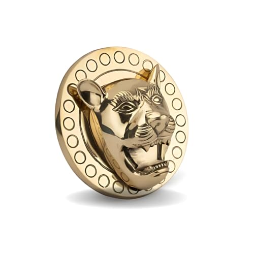 Image of Brass Lion Face Talwar, Vastu Remedy for Protection (10 cm, 1 kg)