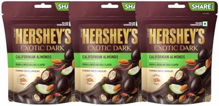 HERSHEY'S Exotic Dark Californian Almonds BlackBerry Flavor 90g - Pack of 3