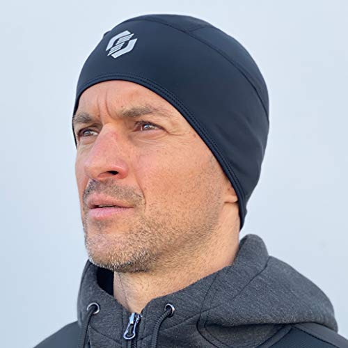 SLS3 Chapéus de corrida para homens e mulheres, forro fino de capacete de inverno, boné de caveira d