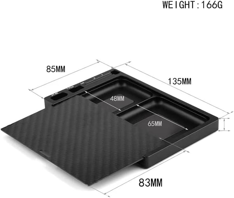 1 Pcs CNC Metal Rc Car Tray with T Plug XT60 Plug Socket for Rc Car Boat Airplane Model Parts Box - (Color: Black)