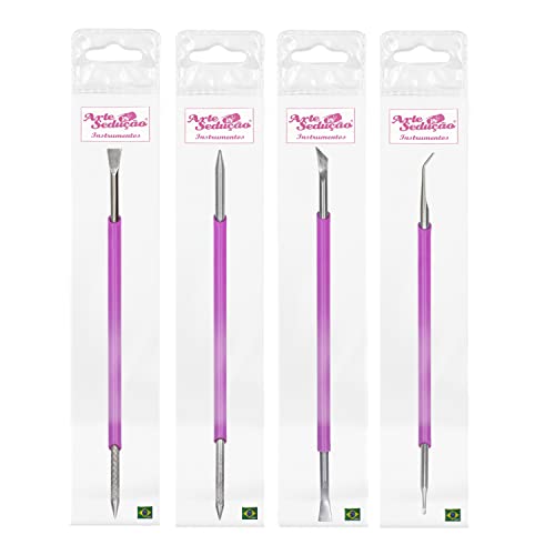Kit 4 Instrumentos Podologia Manicure Unha inox Arte Sedução 4 41PQBnDiWQL