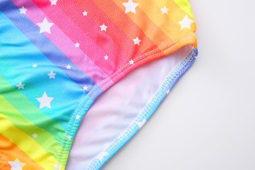 Image of Girls' Sparkle One-Piece Swimsuit 4-12Y Adjustable Crossback Straps Shimmer Bathing Suit for Beach Pool
