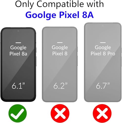 Image of REALCASE Google Pixel 8A Back Cover Case | Heavy Duty PC Hybrid Shock Proof Armor Defender Ring Holder Back Cover Case for Google Pixel 8A 5G (Gold)