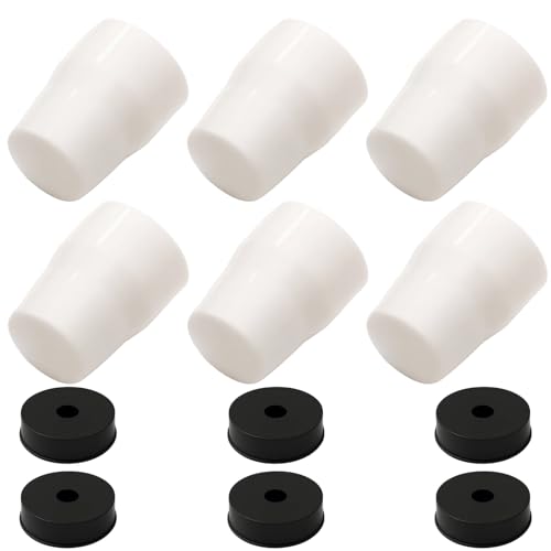YTLSDHF 6 White Plastic Radiator Caps with 6 Black Plug Accessories Radiator Valve Caps Durable Radiator Valve Covers for Home Heating Systems Universal Fit