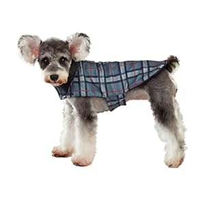 Jacket for Dogs, Grey/Red Plaid, Small