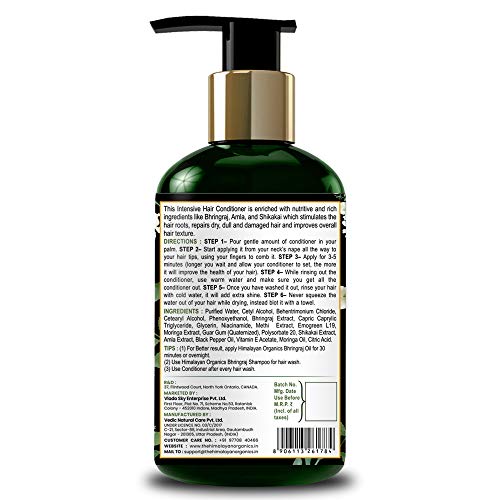 Image of Himalayan Organics Bhringraj Conditioner with Shikakai for Hairfall & Nourishment | No Parabens & Sulphate | 300ml