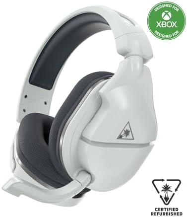 Turtle Beach Stealth 600 Gen 2 USB Wireless Amplified Gaming Headset – Licensed for Xbox Series X|S & Xbox One – 24+ Hour Battery, 50mm Speakers, Flip-to-Mute Mic, Spatial Audio – White (Renewed)