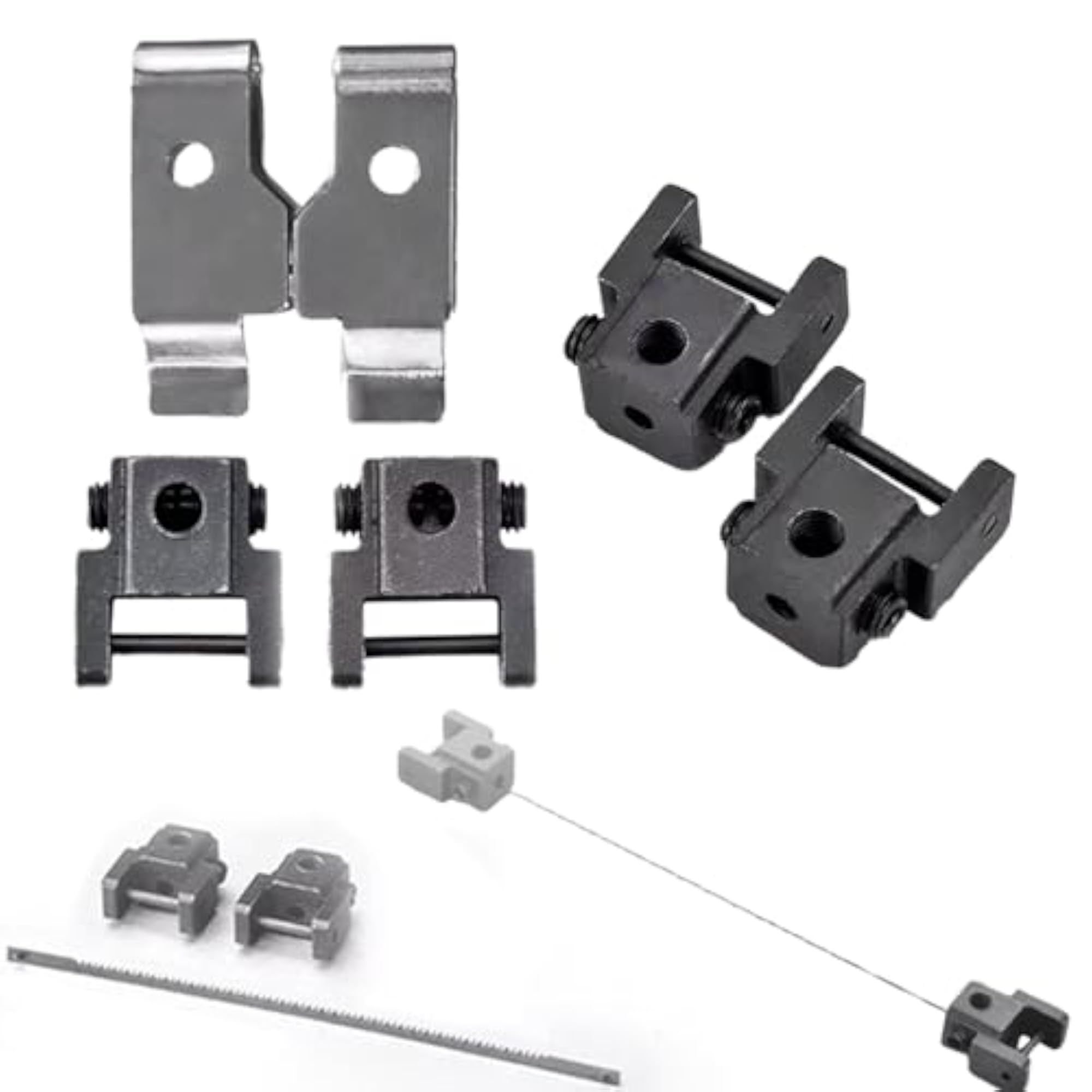 Scroll Saw Blades Holders Pin-less Adapter Wire Saw Clamps, 2 Pieces Set