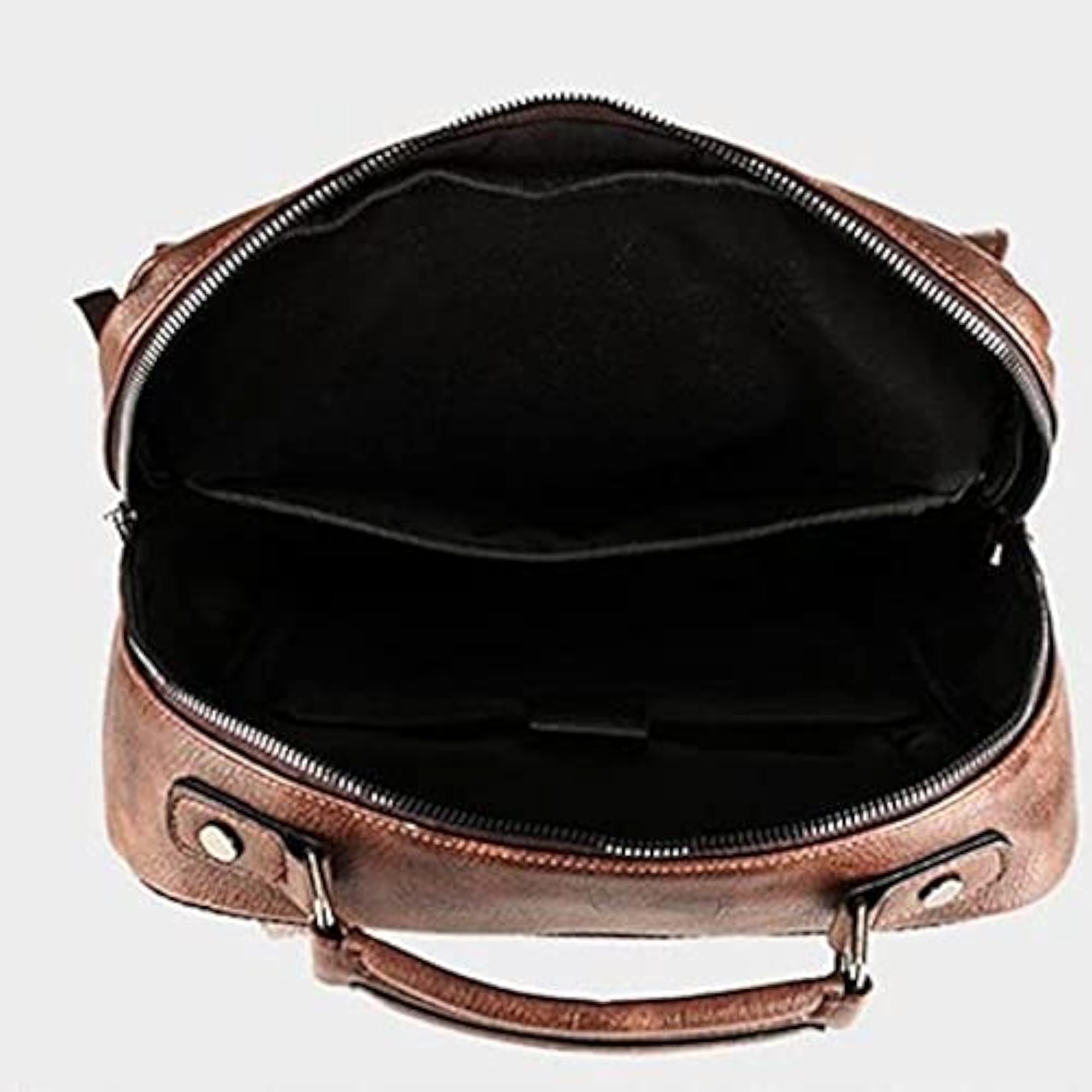 Men's PU Leather Waterproof Travel Laptop Backpack