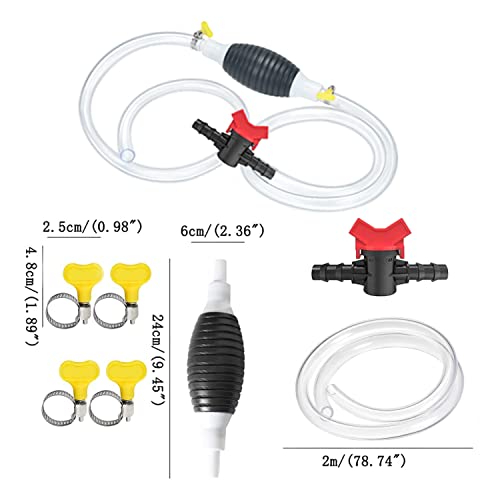 Foto von Handpumpe,2M Absaugpumpe für Benzin,Umfüllpumpe,Siphonpumpen,Manuelle Transferpumpe,Auto Handpumpe,Kraftstoffleitung Absaugpumpe,TragbareSchlauchpumpe für Benzin Flüssigkraftstoff,Aquarium,Autozubehör