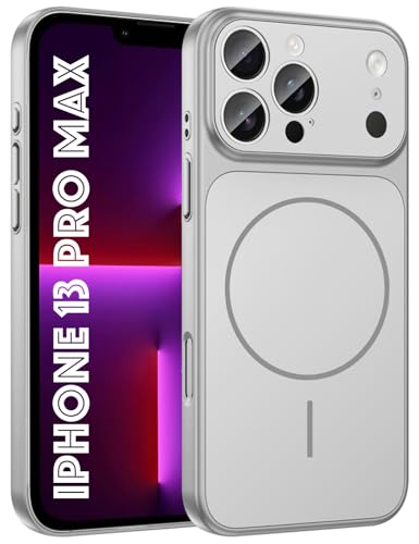 Image of SHINESTAR Converter Case for iPhone 13 Pro Max | Premium Protective Mag-Safe Cover | iPhone 17 Pro / 17 Pro Max Series Style Design | in-Built Camera Guard | Wireless Charging Compatible - Silver