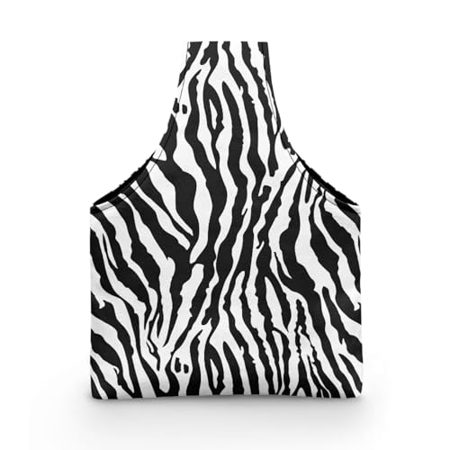 Image of KUIFORTI Knitting Yarn Bag Zebra Print Yarn Bags for Crocheting on The Go Black Crochet Storage Bag for Women Girls at Home Travel Yarn Tote for Crochet Accessories, Knitting Needles, Small Size