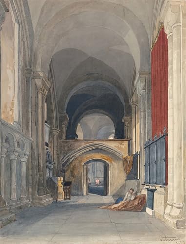 Pintura al óleo clásica de la Catedral de Norwich en lienzo premium SERENDIPITP de 60x90cm