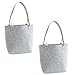 LaBeauté Filztaschen Shopper 2pcs Einkaufstasche aus Filz Tragetasche Filzshopper mit 2 Griffen für Damen