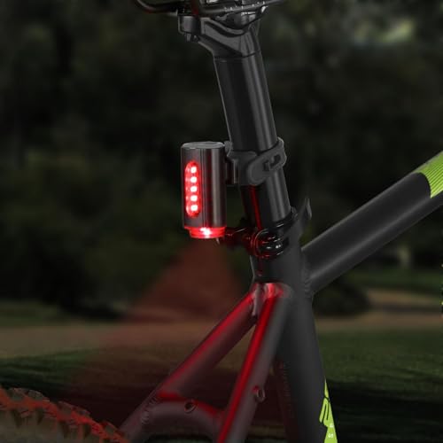 FISCHER LED-Fahrradrücklicht Twin Stop – mit 360° Boden-Licht | USB-C aufladbares Fahrrad-Rücklicht | IP44-Aluminiumgehäuse | StVZO-zertifiziertes Fahrradlicht, werkzeuglose Montage
