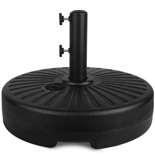 PULNDA Outdoor Umbrella Base Stand, Patio Umbrella Base Water Filled Stand, Heavy Duty Umbrella Base with Steel Holder for Outdoor Patio Lawn Garden