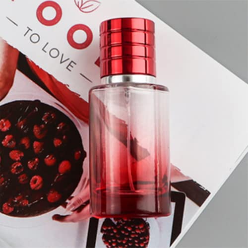 30ml Mini Portable Travel DIY Dispensing Spray Bottle (8 Pack) - Gradient Red Glass Bottle Fragrance Dispensing Container Sampling Essential Oil Freshener 6