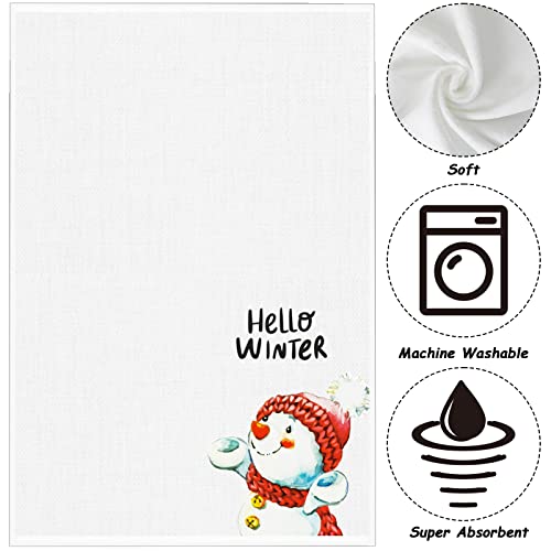 Christmas Kitchen Towels Santa Claus Winter Holiday Hand Towels Xmas Absorbent Dishcloths Let It Snow Kitchen Decor Christmas Dish Tea Towels Merry Bright Tea Towel For Home Kitchen Supplies 4Pcs #TOP2