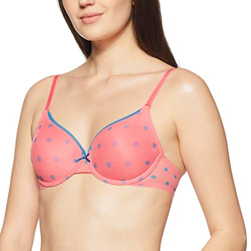 Image of Amante Every de Red Printed Underwired Lightly Padded Everyday Bra