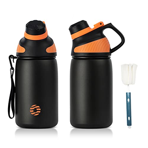 Fjbottle Gourde Isotherme avec Couvercle Magnétique - 400ml/600ml/800ml/1L/1.5L/1.9L - Bouteille Isotherme Étanche sans BPA, Gourde Inox Bouche Standard, Gourde Enfant pour Sport, Gym, Voyage