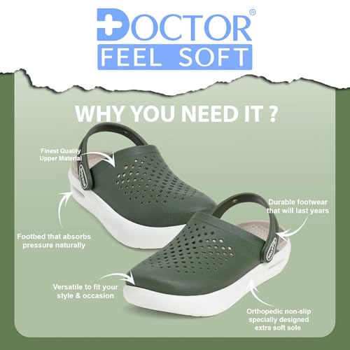 Image of Men Platform Clogs with Adjustable Back Strap | Lightweight EVA Cushioned Sole | Breathable Anti-Slip Everyday Wear Footwear for Indoor & Outdoor Use