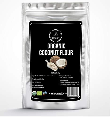 Organic Coconut Flour by Naturevibe Botanicals (1 Kg) | Gluten Free | High Fiber | Perfect for Baking, Vegan Unbleached & Unrefined