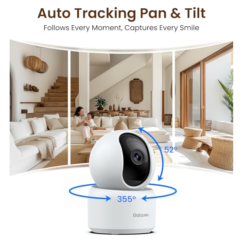 GALAYOU 5G&2.4G Dual-Band Indoor Cameras for Home Security in 2K, G2 4Pack - Image 4