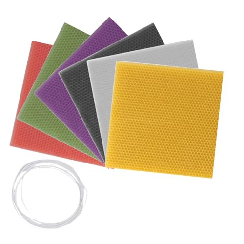Hojas de cera para velas Piceioep de 20x20cm para manualidades, 6 uds