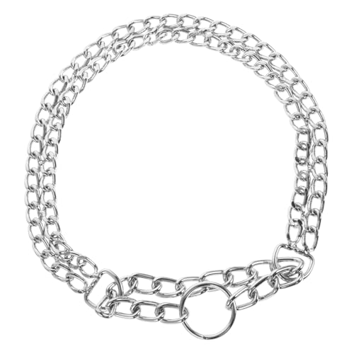 VANZACK Metal Chain Durable Silver Necklace for Dogs Pet Show for Puppies