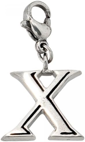 Letter pendant X stainless steel