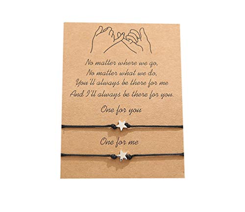 YONYou Pinky Promise Bracelets for Couples Best Friend Long Distance Relationship Matching Friendship Bracelets Adjustable Waterproof Bracelets Anklets