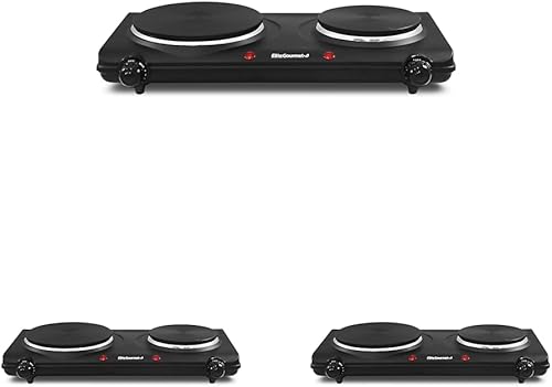 Miniatura 4 de Elite Cuisine EDB-302BF anafe eléctrico con control de doble temperatura en color negro M Negro
