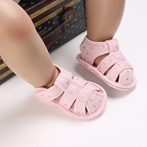 Baby Infant Boy Girl Closed Toe Sandals Newborn Non-Slip Soft Sole Sandals Summer Outdoor Casual First Walking Shoes3