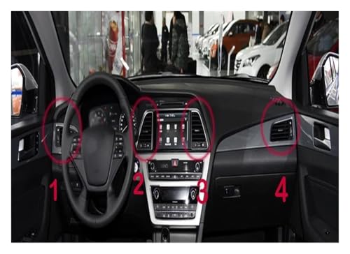 Ventilación de aire acondicionado central de tablero para Hyundai Sonata 2015, 2016, 2017, 2018 3