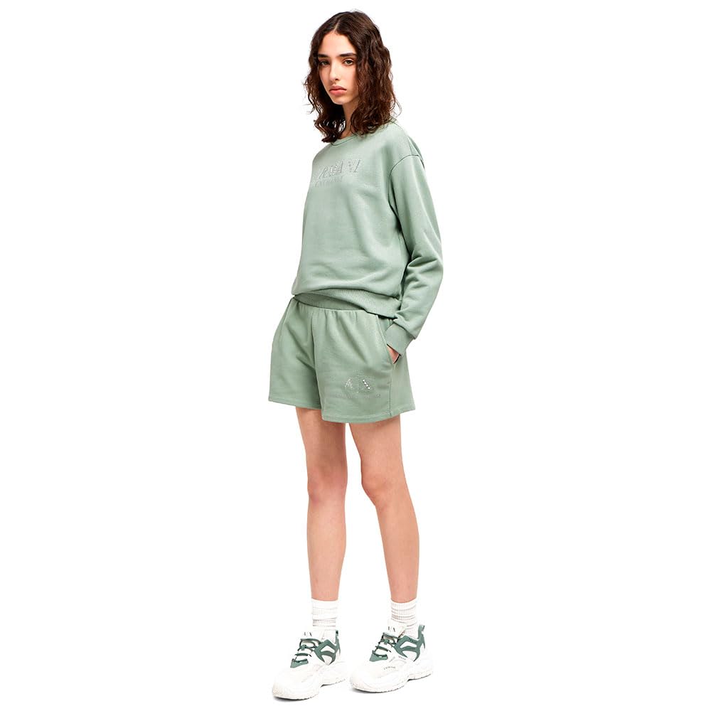 Armani Exchange Arte Sella, Sustainable, Shiny Logo Lettering Maglia di Tuta Donna (Pacco da 1)