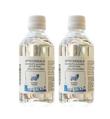 ApTechDeals IPA Iso-Propyl Alcohol 99.9% [(CH3)2-CH-OH] CAS: 67-63-0, 250ml (Pack of 2) (B0D4V42NJ2) Amazon Price History, Amazon Price Tracker