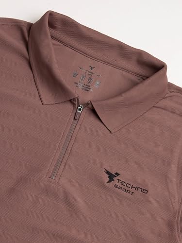 Image of TECHNOSPORT Men's Slim Fit Full Sleeve Polo T-Shirt with Collar, MATPIQ Quick Dry Moisture Wicking Polo Tee for Gym Sports Golf and Casual Wear
