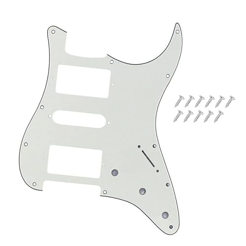DIAO79NI Pro 11 �� HSH Strat Pickguard Humbucker �V���O�� �n���o�b�J�[ Scrath Plate �t�F���_�[�p �A�����J��/���L�V�R �X�^���_�[�h �X�g���g�L���X�^�[ ���_���X�^�C�� �G���L�M�^�[�A���g���z��