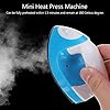 EXCEART Petit Fer à Repasser à Transfert Thermique Mini-fer Portable Mini Fer à Repasser -fer Électrique Machine Pour Projet De Vinyle Presse à Repasser Puzzle Perceuse à Chaud Abdos