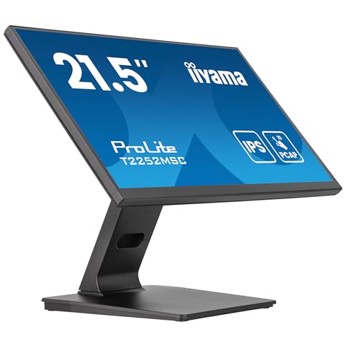 Image of iiyama Prolite T2252MSC-B2AG 21.5 inch 21.5 inch Full HD 10 Point Multitouch Capacitive HDMI DP USB3.2 7H LED Display - Black