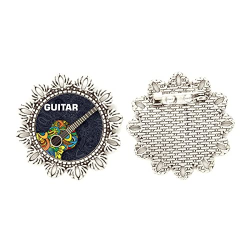 Broche de guitarra para solapa de chaqueta, el toque musical para tus conciertos