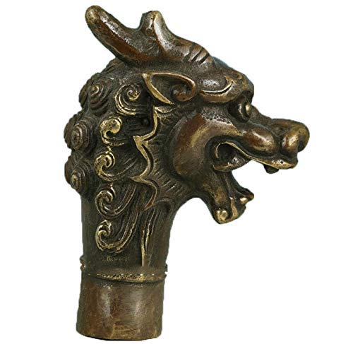 Tête de béquilles statue de robinet en cuivre pur antiquités H3TF5J