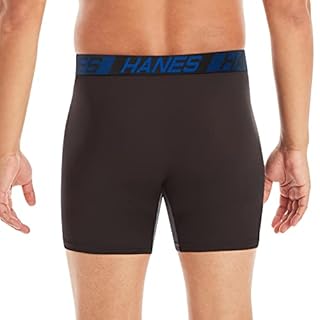 Hanes Mens X-temp Total Support Pouch Underwear, Anti-chafing, Moisture-wicking Multi-pack Boxer Briefs, Regular Leg - Marled, Large US