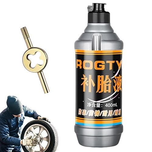 Inflador de neumáticos, kit universal de reparación de neumáticos de 400 ml, sellador rápido no destructivo para vehículos de carretera con ruedas pequeñas y medianas