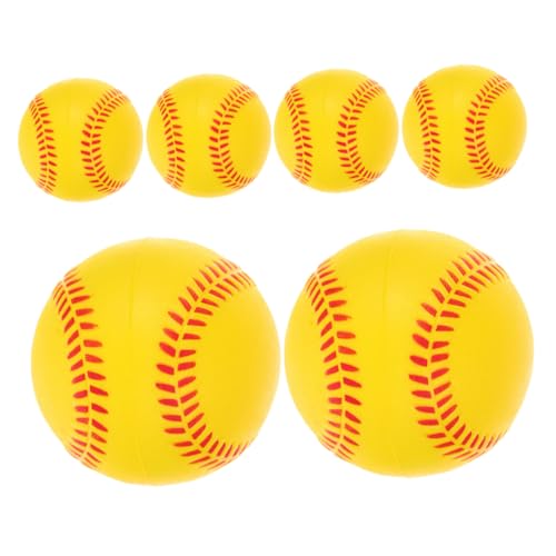 HANABASS 6pcs Soft Foam Baseballs for Indoor Practice Safe Training Balls for Boy Girl for Beginners and Skill Development Lightweight Pu Sponge Design for Fun Play
