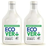 Ecover Zero Fabric Softener for Sensitive Skin, Baby Fabric Conditioner, Dermatologically Tested, 2 x 47 Washes, 2 x 1.43L
